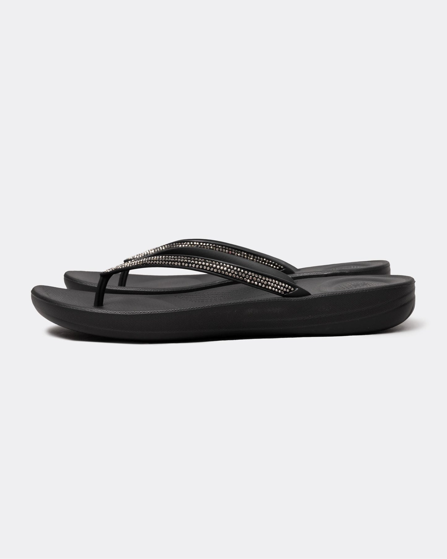 Fitflop IQushion Sparkle Womens Flip-Flop - Black 001