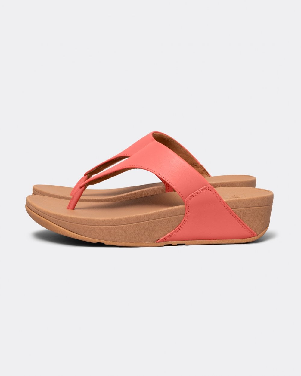 Fitflop Lulu Leather Toepost Womens Flip-Flop - Rosy Coral B09