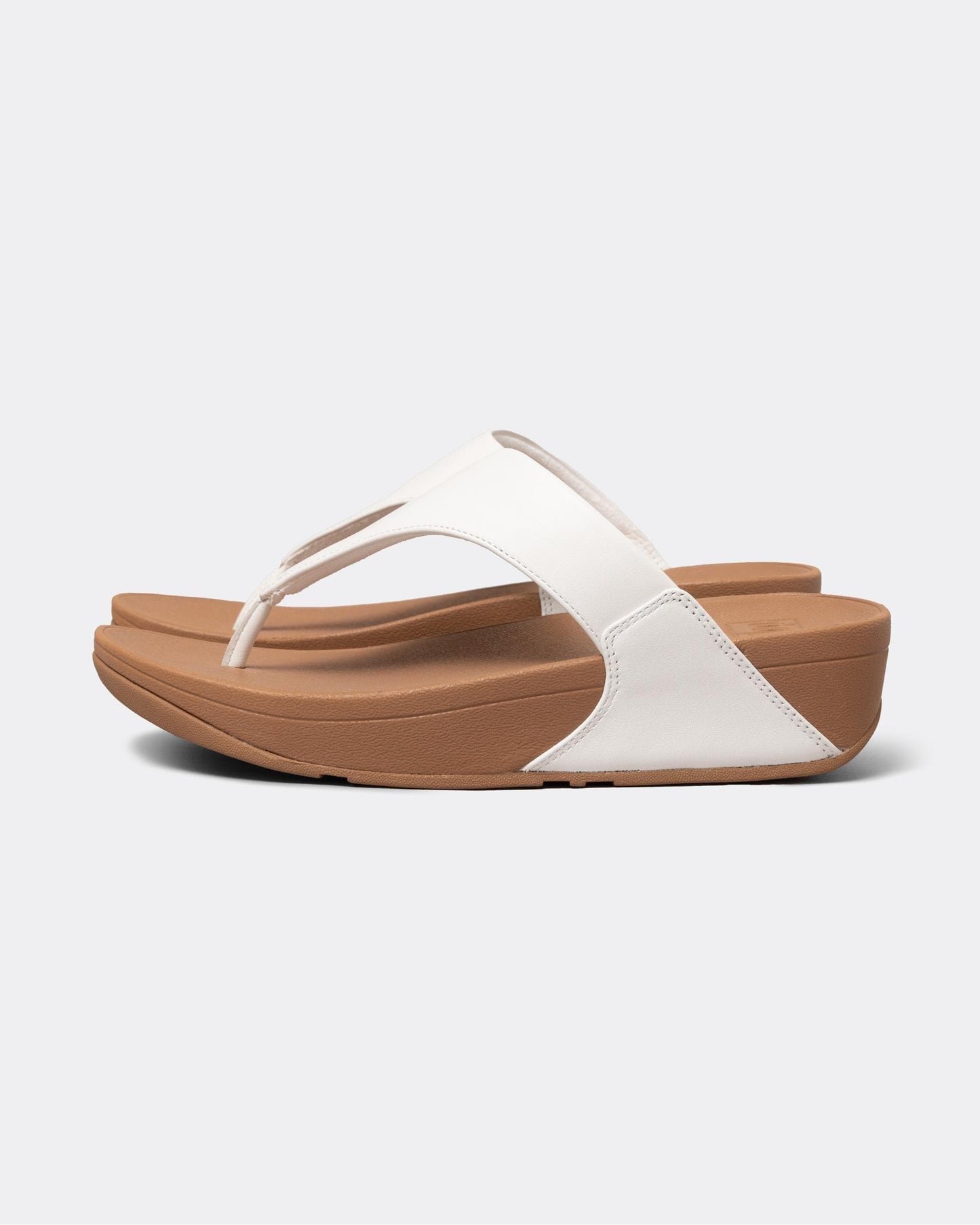 Fitflop Lulu Leather Toepost Womens Flip-Flop - White 024