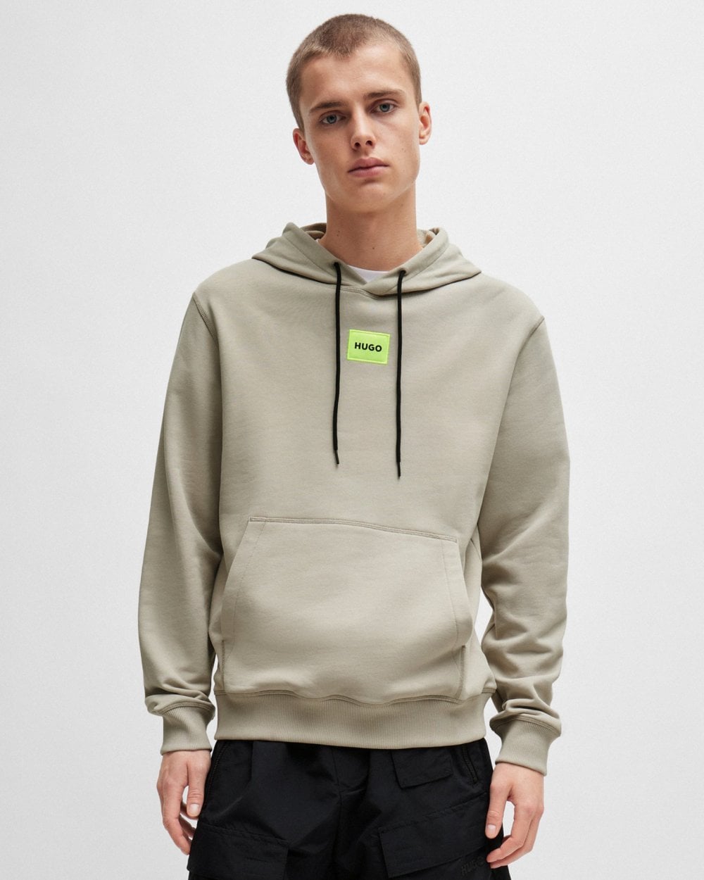 HUGO Daratschi214 Label Logo Mens Hoodie