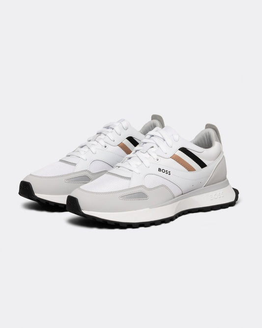 BOSS Orange Jonah Mens Running Style Trainers With EVA Rubber Outsole NOS - White 100