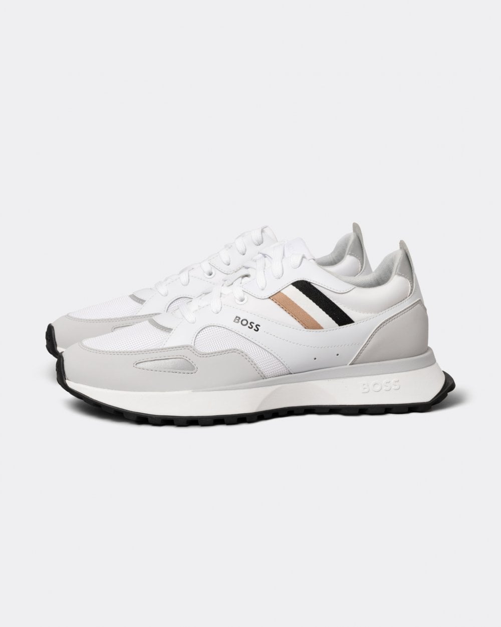 BOSS Orange Jonah Mens Running Style Trainers With EVA Rubber Outsole NOS - White 100