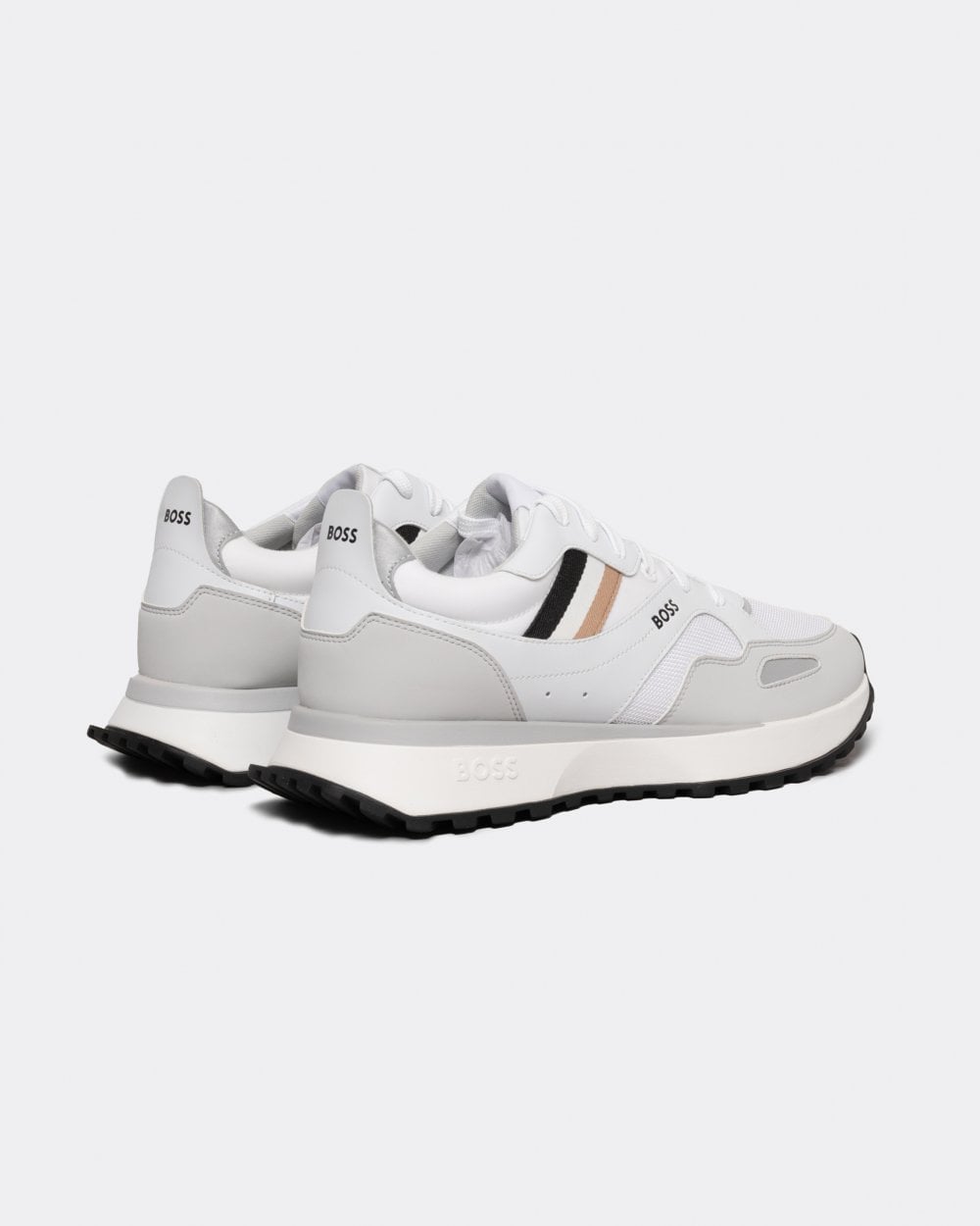 BOSS Orange Jonah Mens Running Style Trainers With EVA Rubber Outsole NOS - White 100