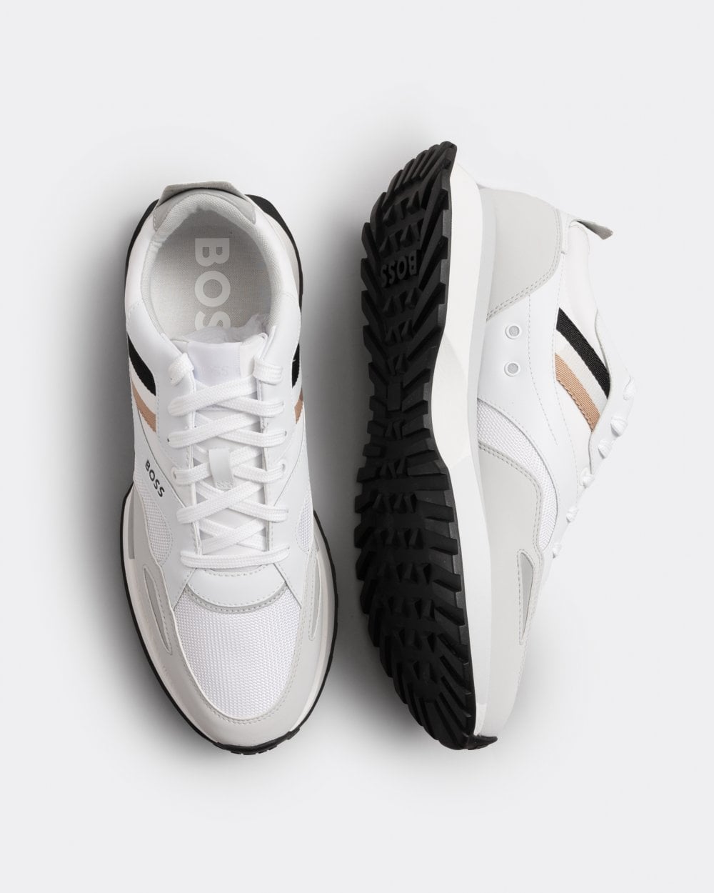 BOSS Orange Jonah Mens Running Style Trainers With EVA Rubber Outsole NOS - White 100