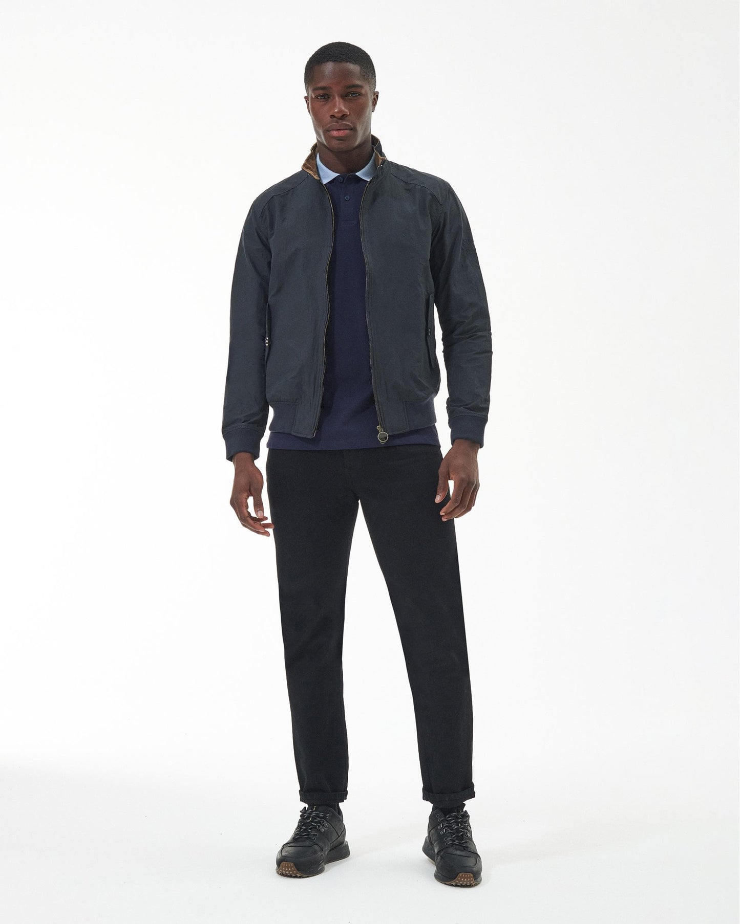Barbour International Steve McQueen Rectifier Harrington Casual Mens Jacket - Navy