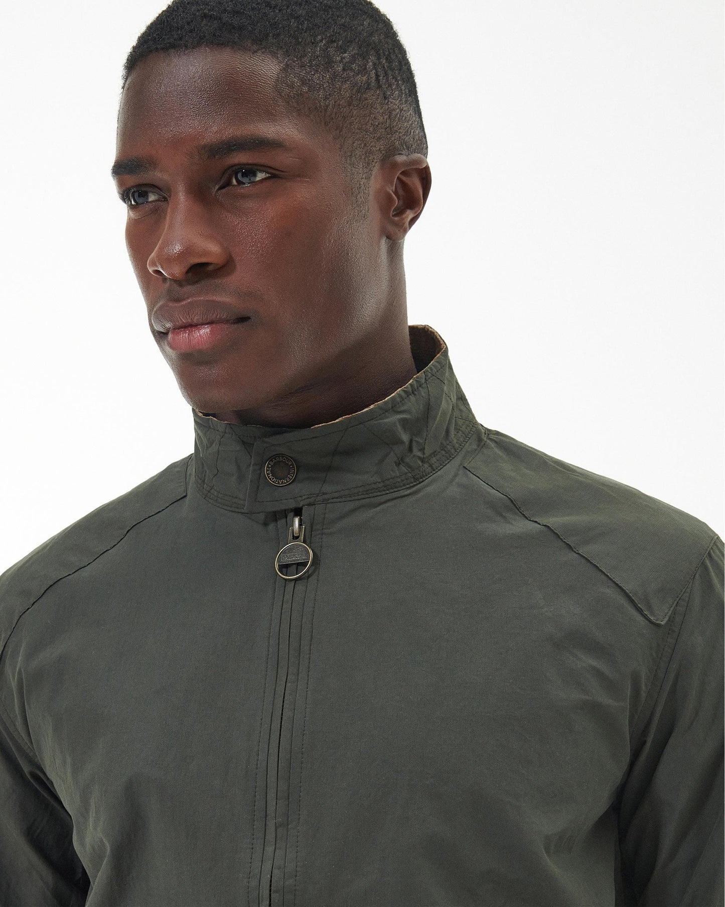 Barbour International Steve McQueen Rectifier Harrington Casual Mens Jacket - Sage