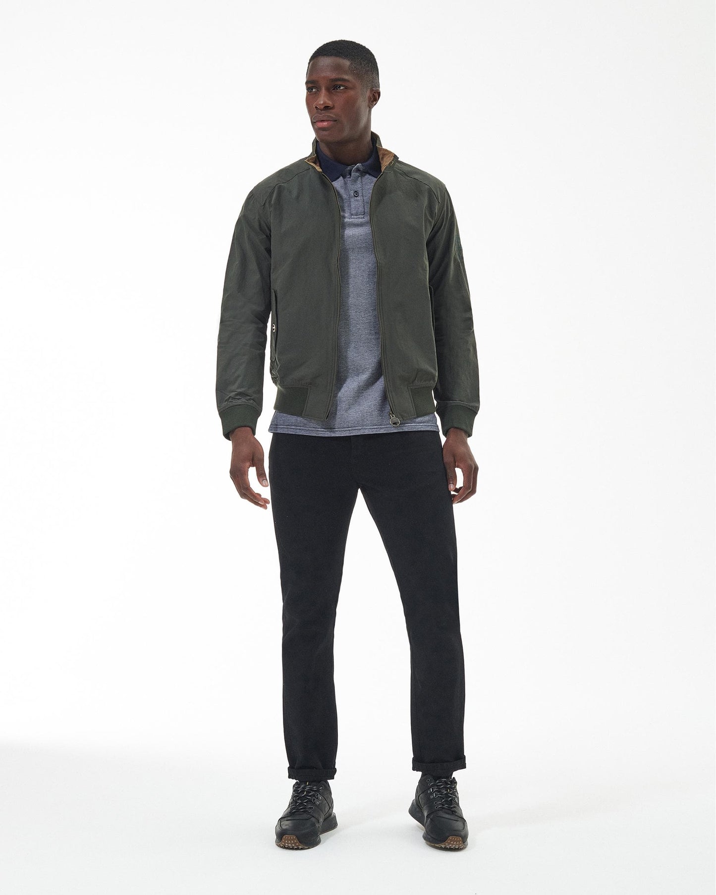 Barbour International Steve McQueen Rectifier Harrington Casual Mens Jacket - Sage