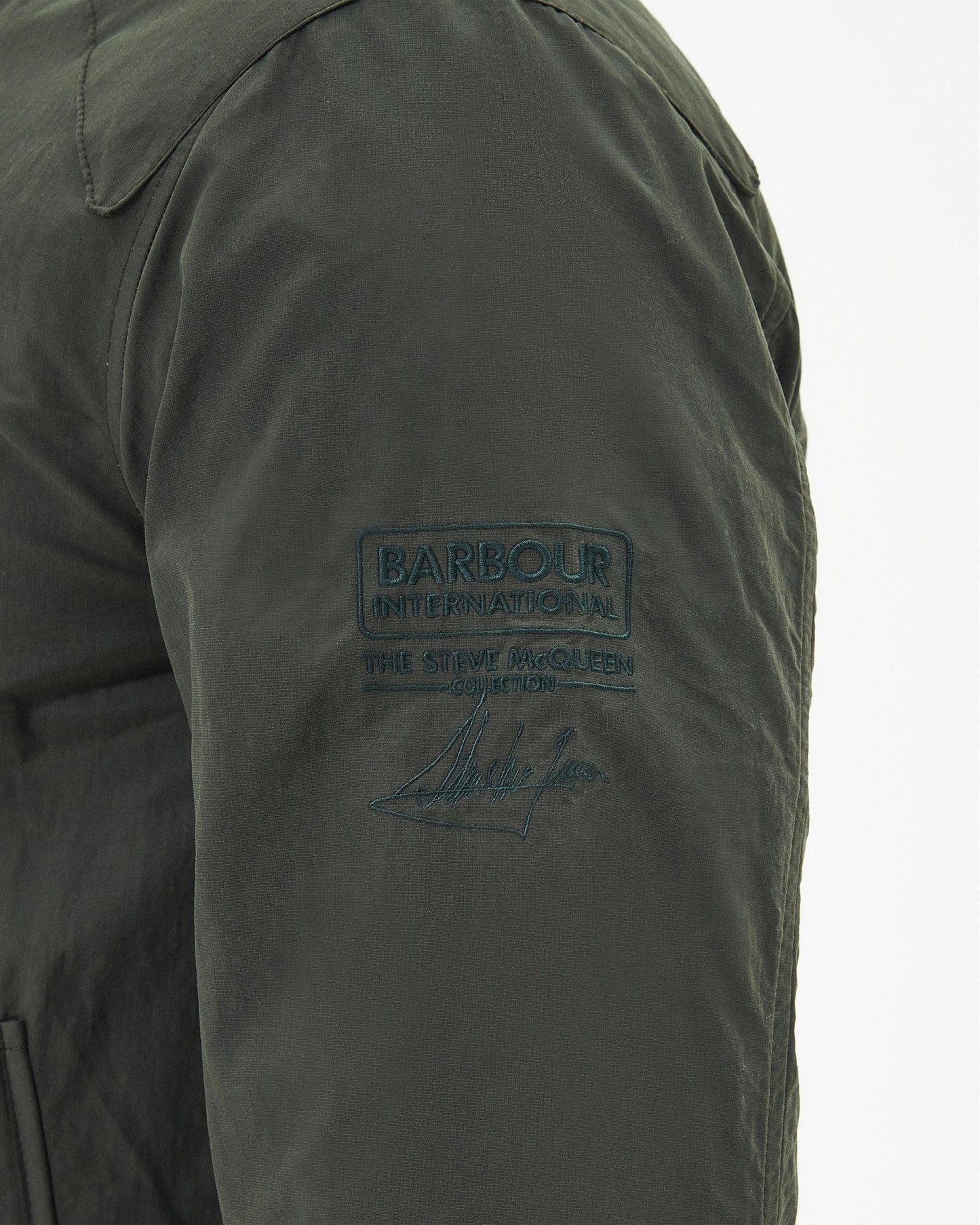 Barbour International Steve McQueen Rectifier Harrington Casual Mens Jacket - Sage