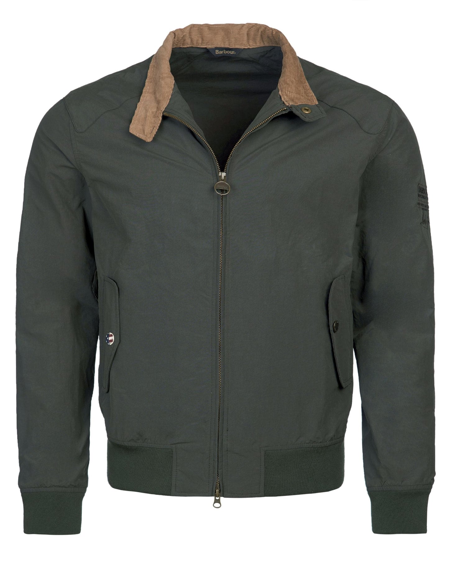 Barbour International Steve McQueen Rectifier Harrington Casual Mens Jacket - Sage