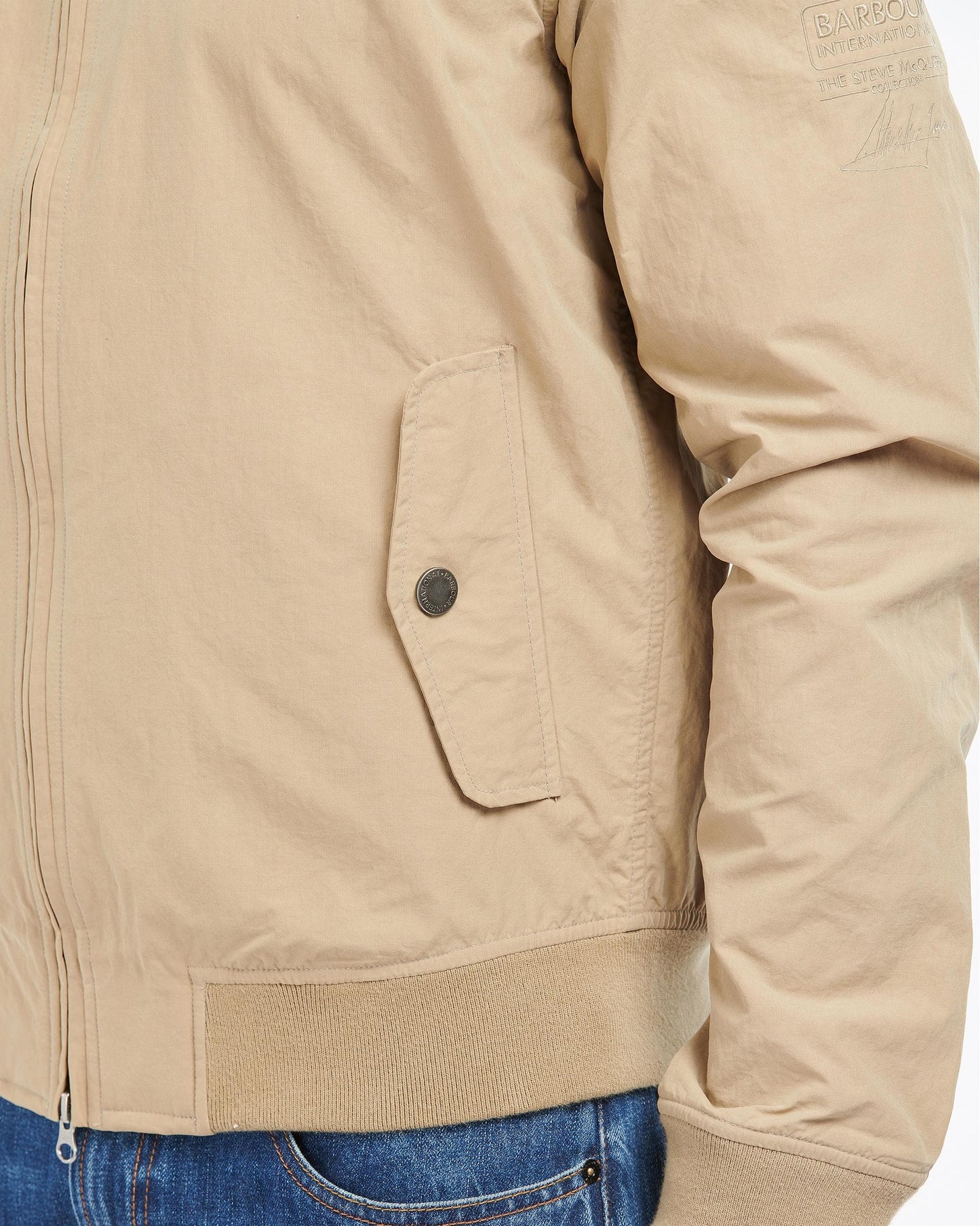 Barbour International Steve McQueen Rectifier Harrington Casual Mens Jacket - Military Brown