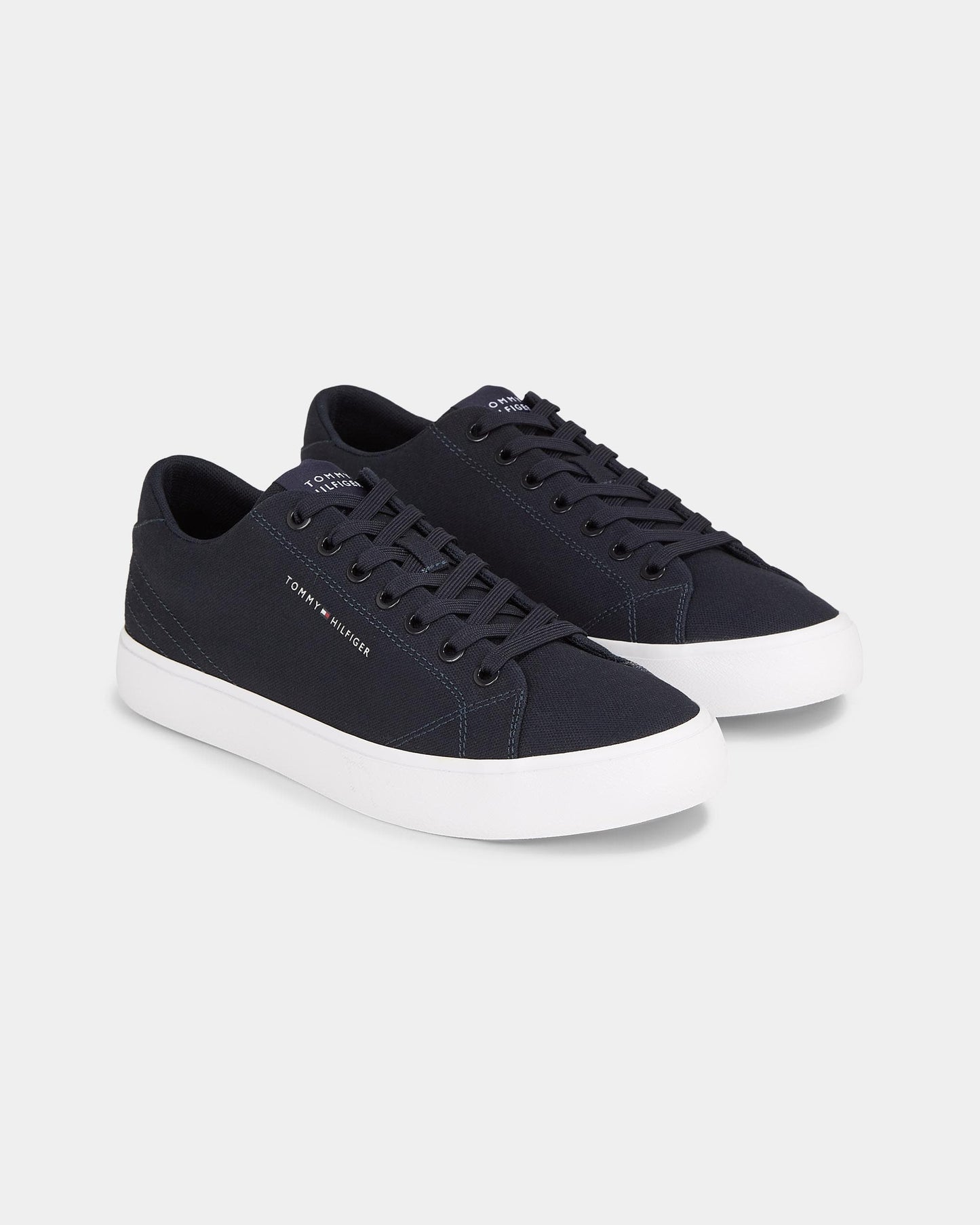 Tommy Hilfiger TH Hi Vulc Detail Mens Low Canvas Trainers