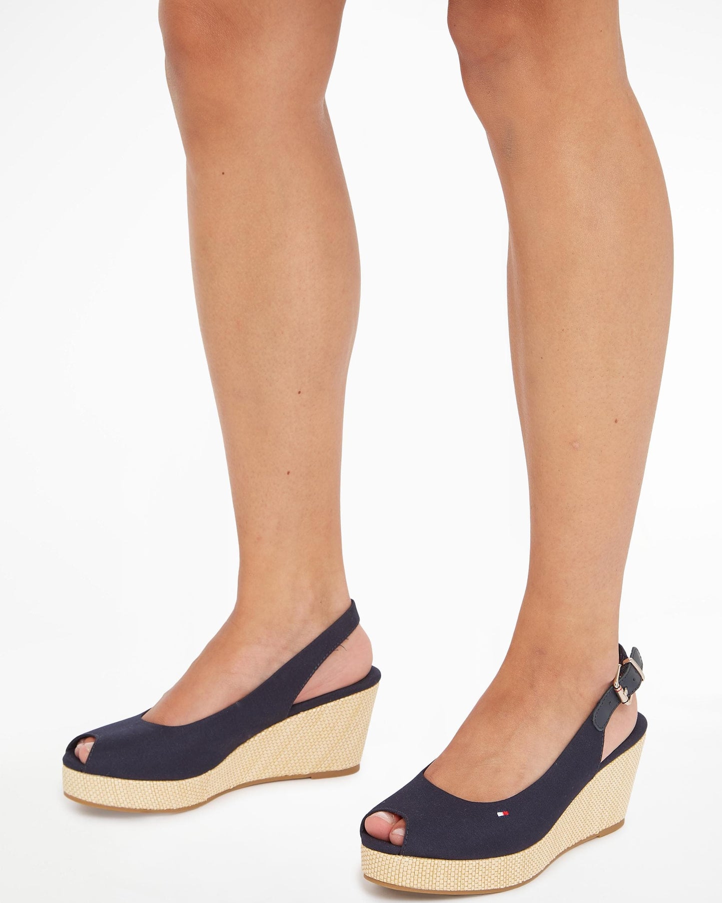 Tommy Hilfiger Iconic Elba Sling Back Wedge - Space Blue