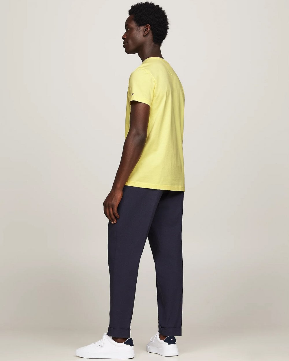 Tommy Hilfiger Tommy Logo Basic Mens T-Shirt - Yellow Tulip