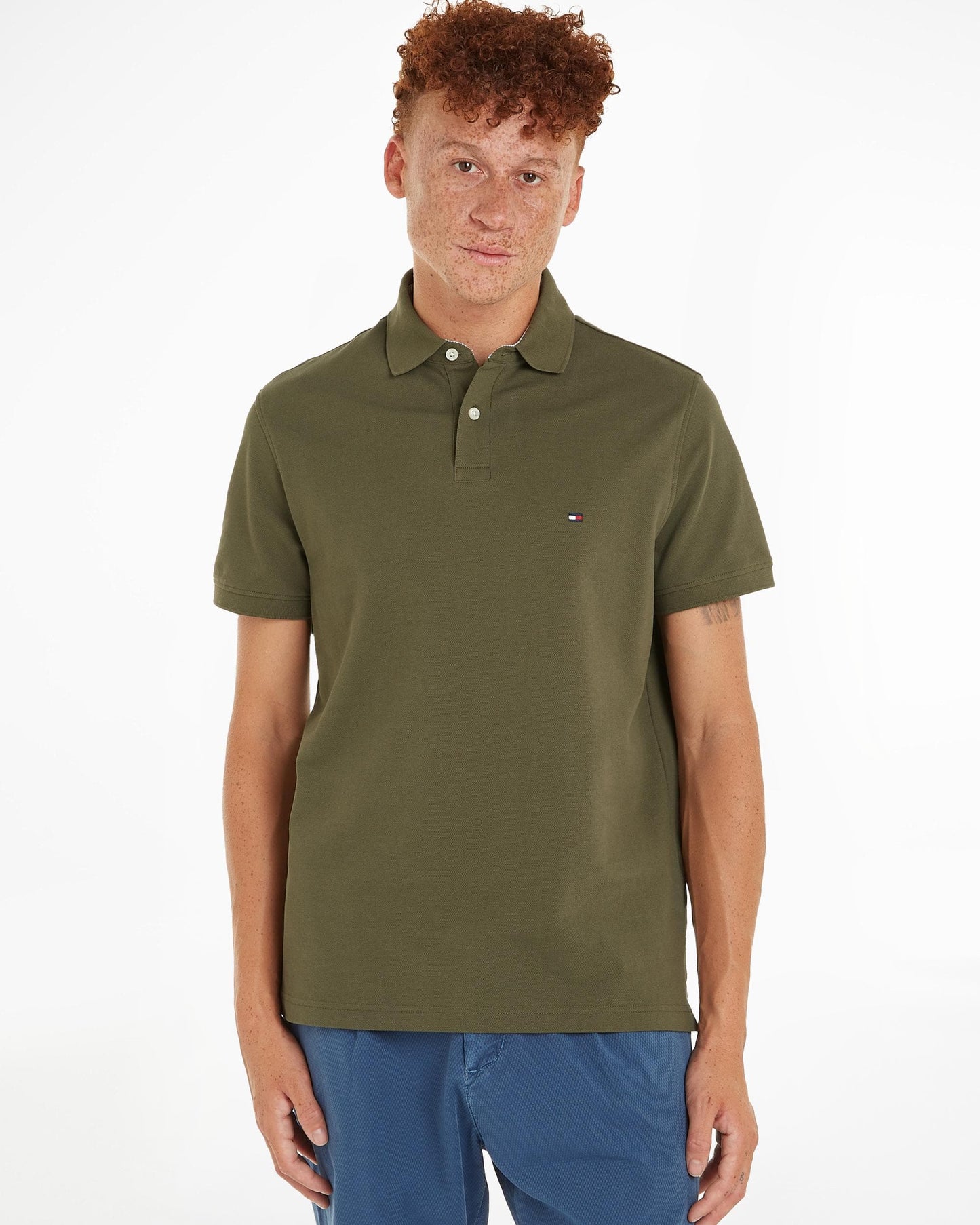 Tommy Hilfiger 1985 Regular Fit Mens Polo - Army Green
