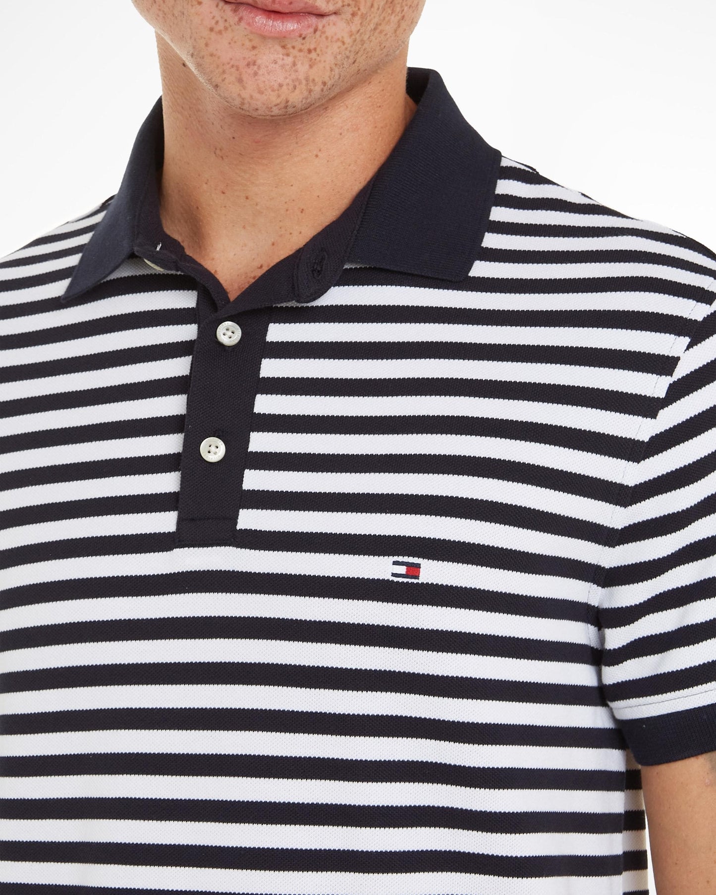 Tommy Hilfiger Core 1985 Slim Mens Polo Shirt - Desert Sky/White