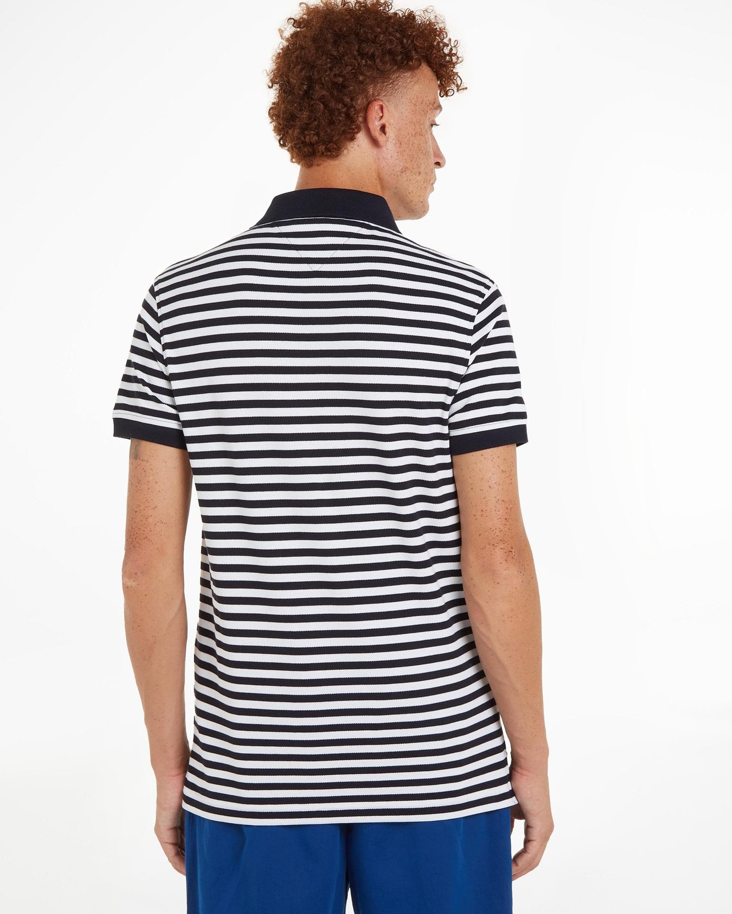 Tommy Hilfiger Core 1985 Slim Mens Polo Shirt - Desert Sky/White
