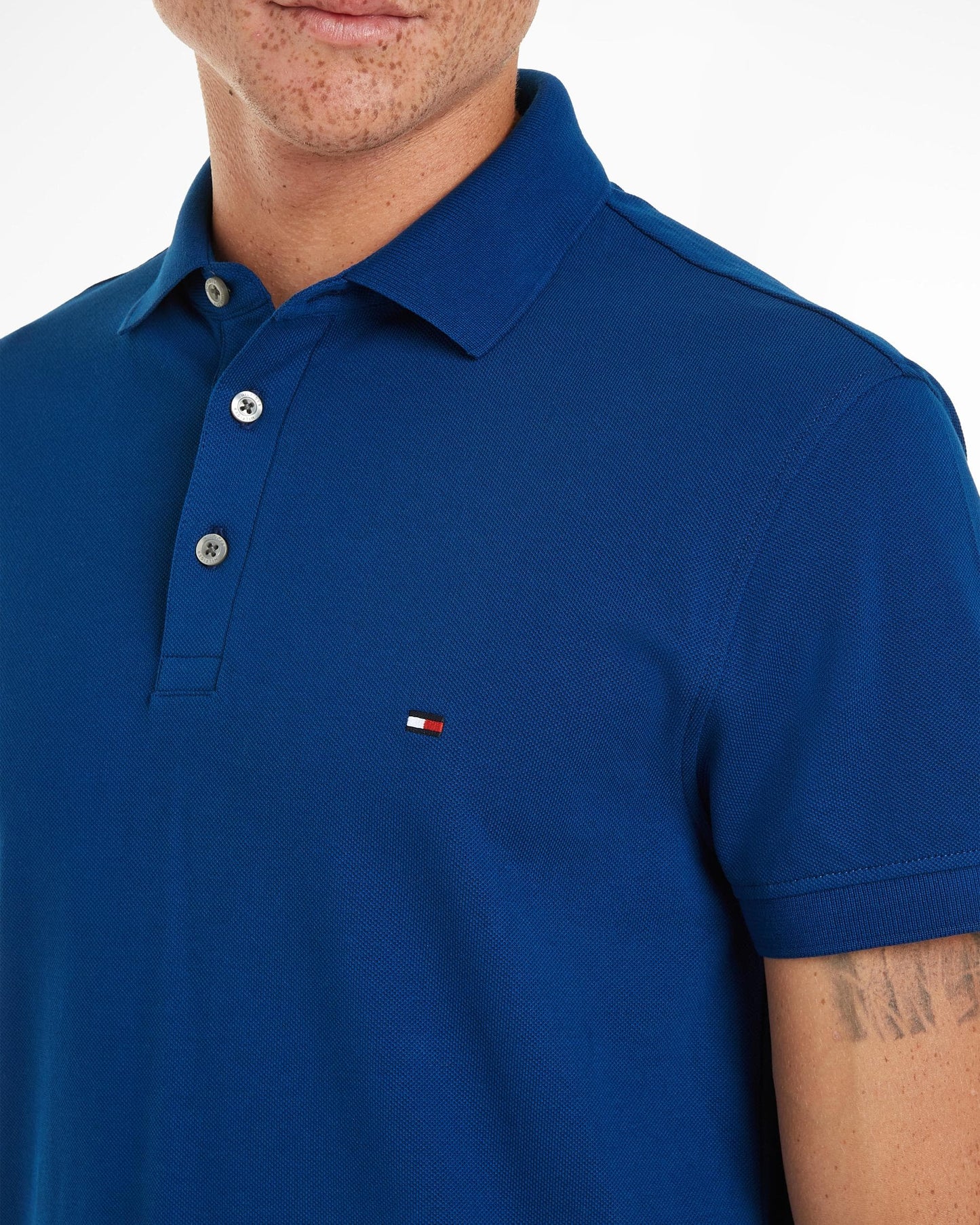 Tommy Hilfiger Core 1985 Slim Mens Polo Shirt - Anchor Blue
