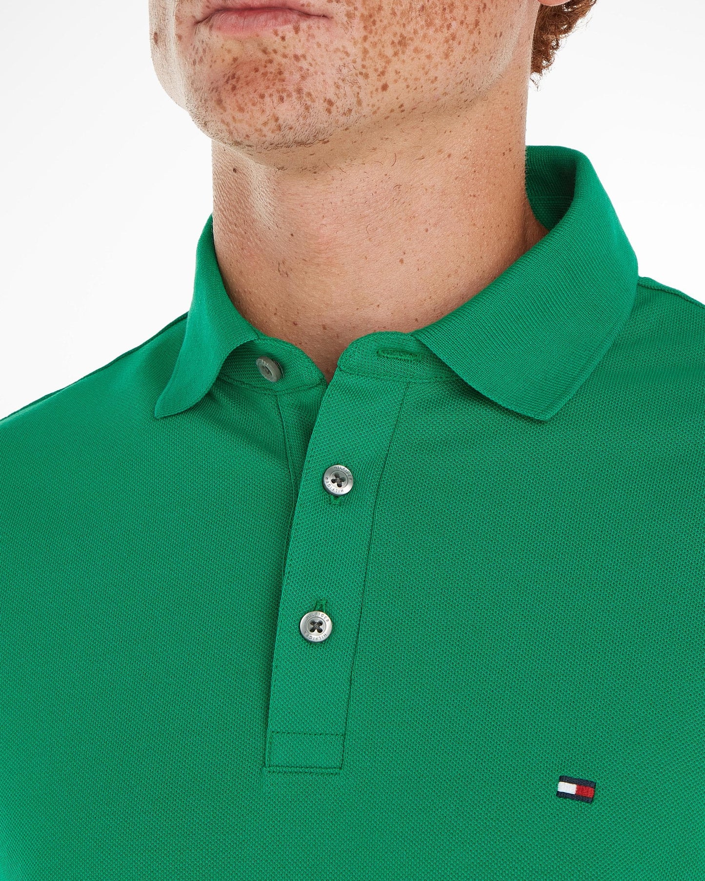Tommy Hilfiger Core 1985 Slim Mens Polo Shirt - Olympic Green
