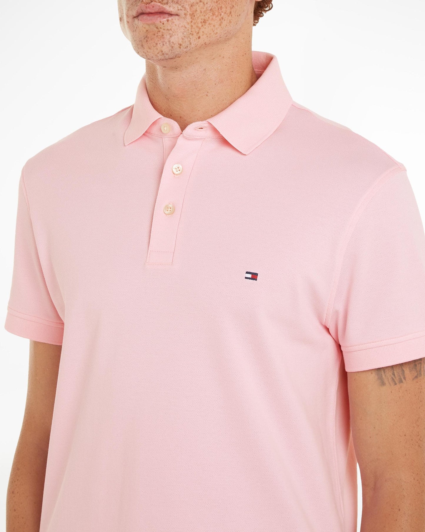 Tommy Hilfiger Core 1985 Slim Mens Polo Shirt - Romantic Pink