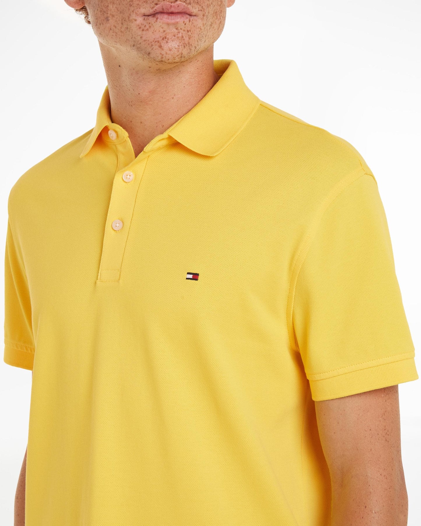 Tommy Hilfiger Core 1985 Slim Mens Polo Shirt - Eureka Yellow