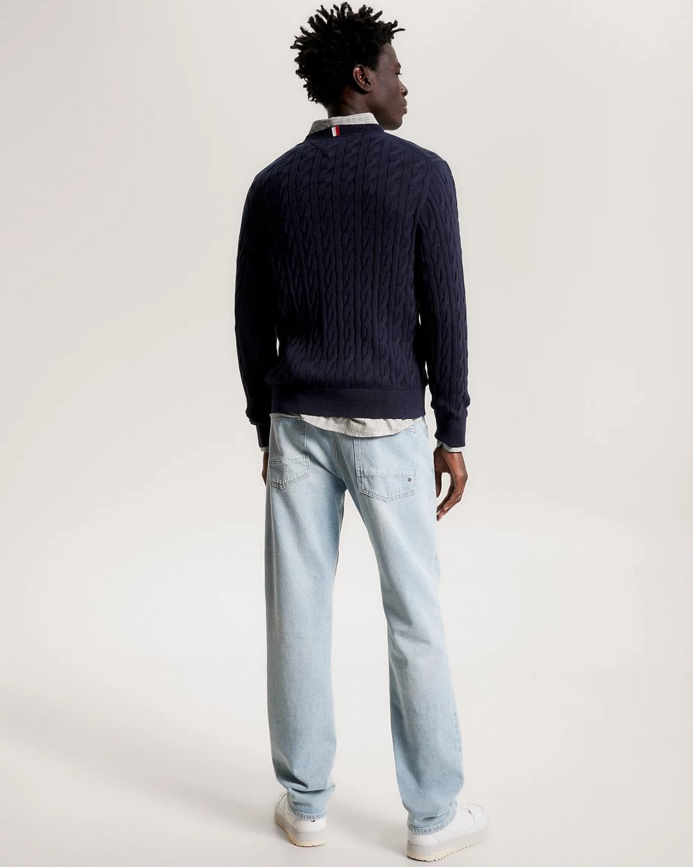 Tommy Hilfiger Classic Cable Mens Crew Jumper - Desert Sky