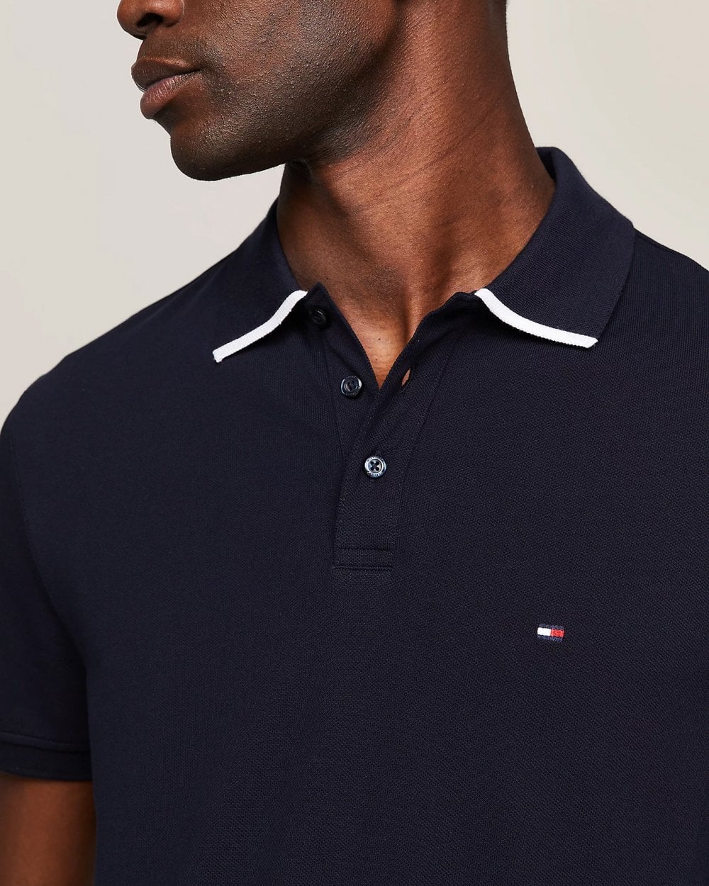 Tommy Hilfiger Tommy Hilfiger Monotype Undercollar Mens Polo