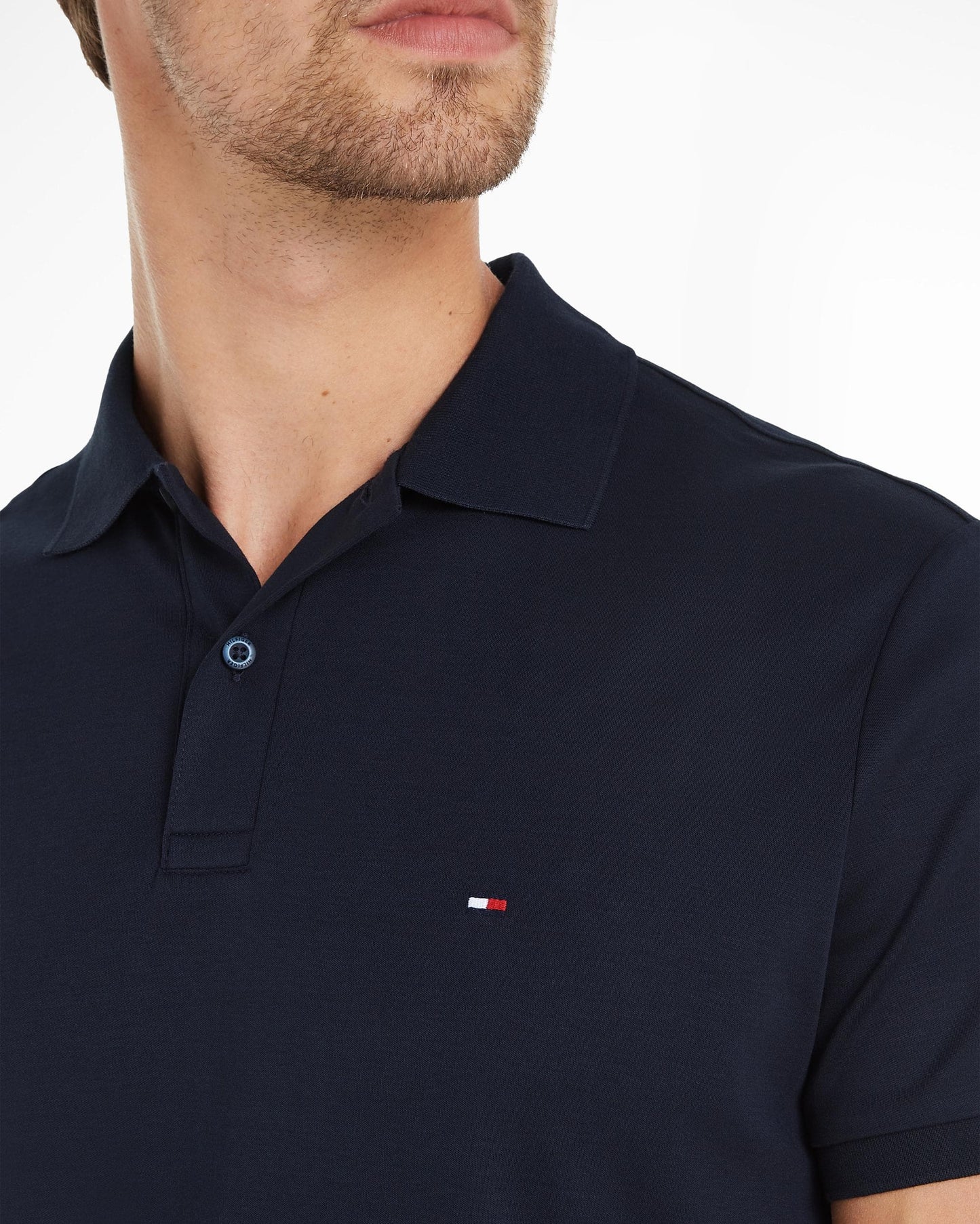 Tommy Hilfiger Liquid Cotton Essential Mens Polo - Desert Sky
