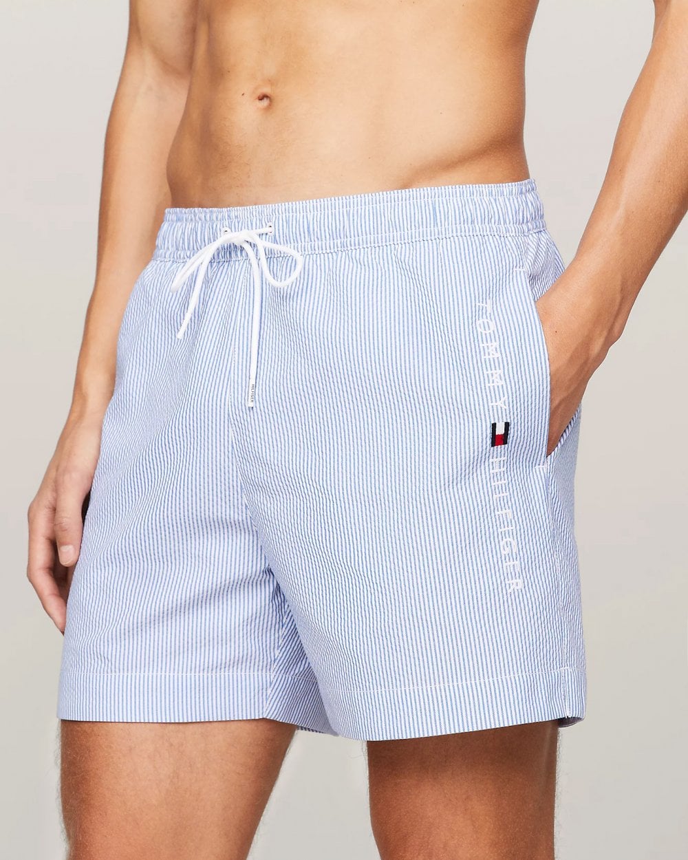 Tommy Hilfiger Medium Drawstring Stripe Mens Swim Shorts