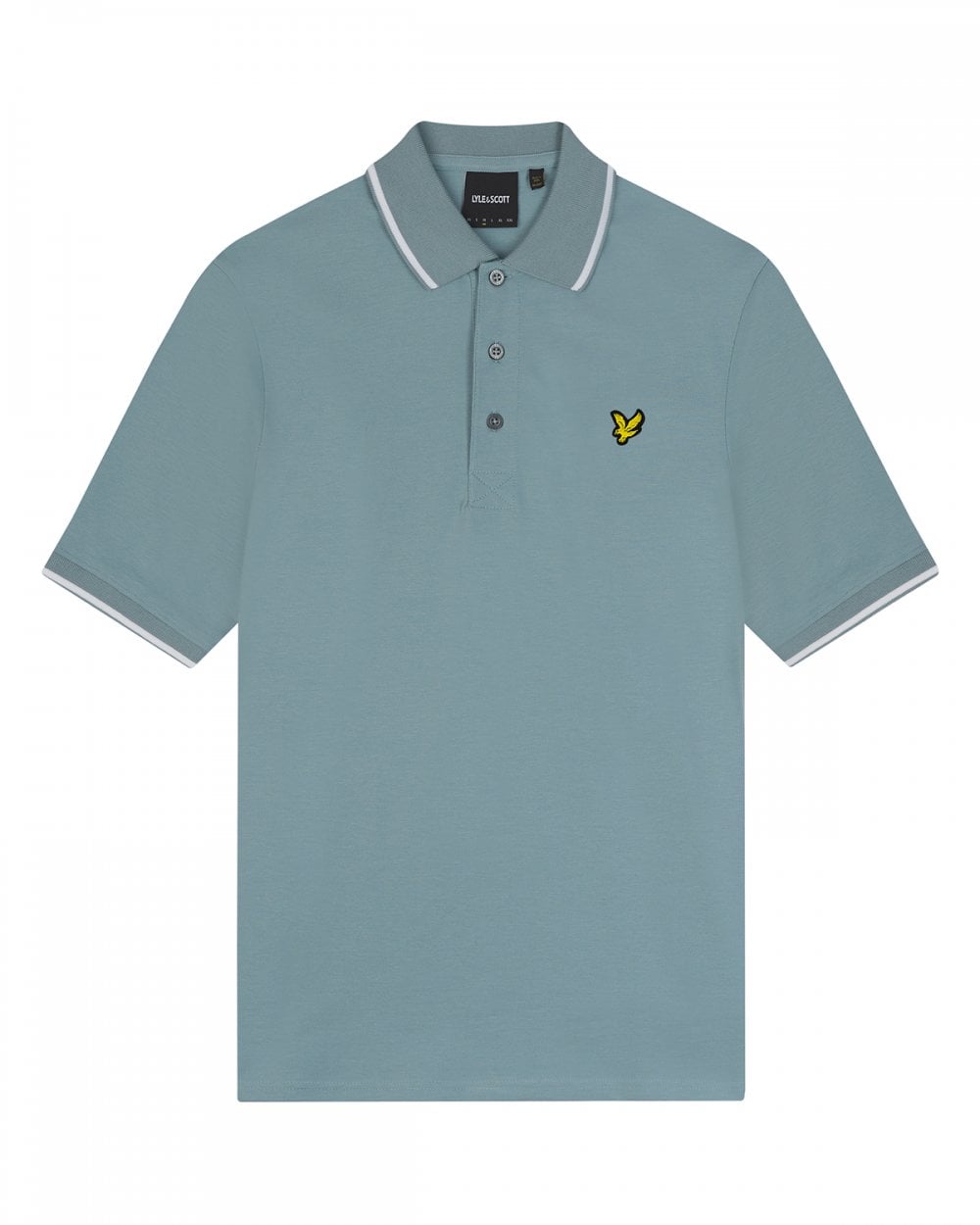 Lyle & Scott Tipped Mens Polo Shirt SP1524VOG - X164 Slate Blue / White
