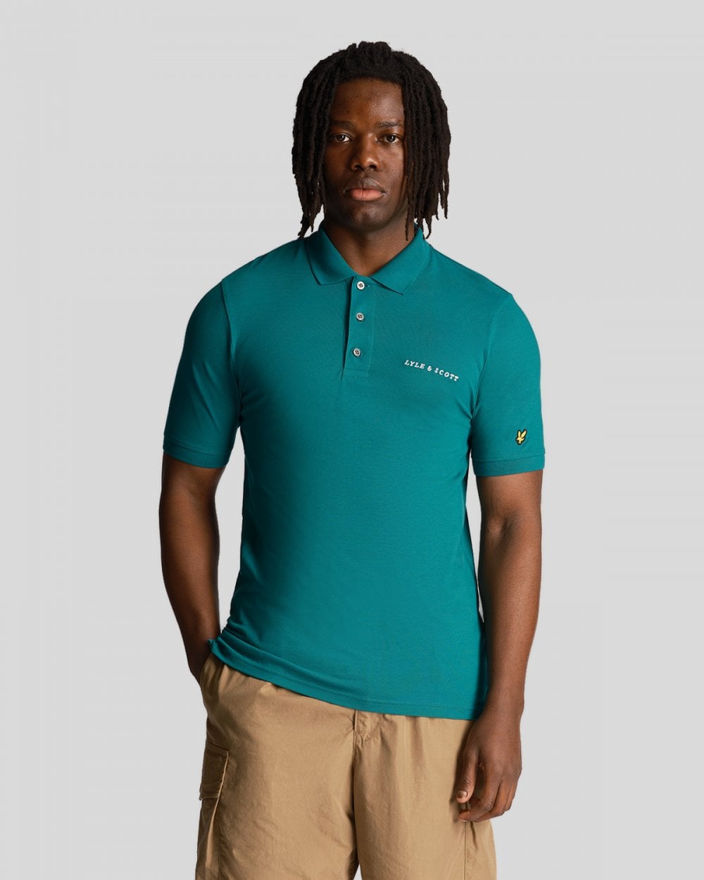 Lyle & Scott Embroidered Mens Polo Shirt - X154 Court Green