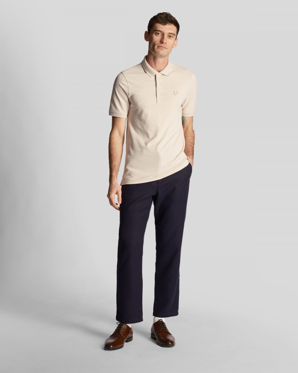 Lyle & Scott Tonal Eagle Mens Polo Shirt - W870 Cove