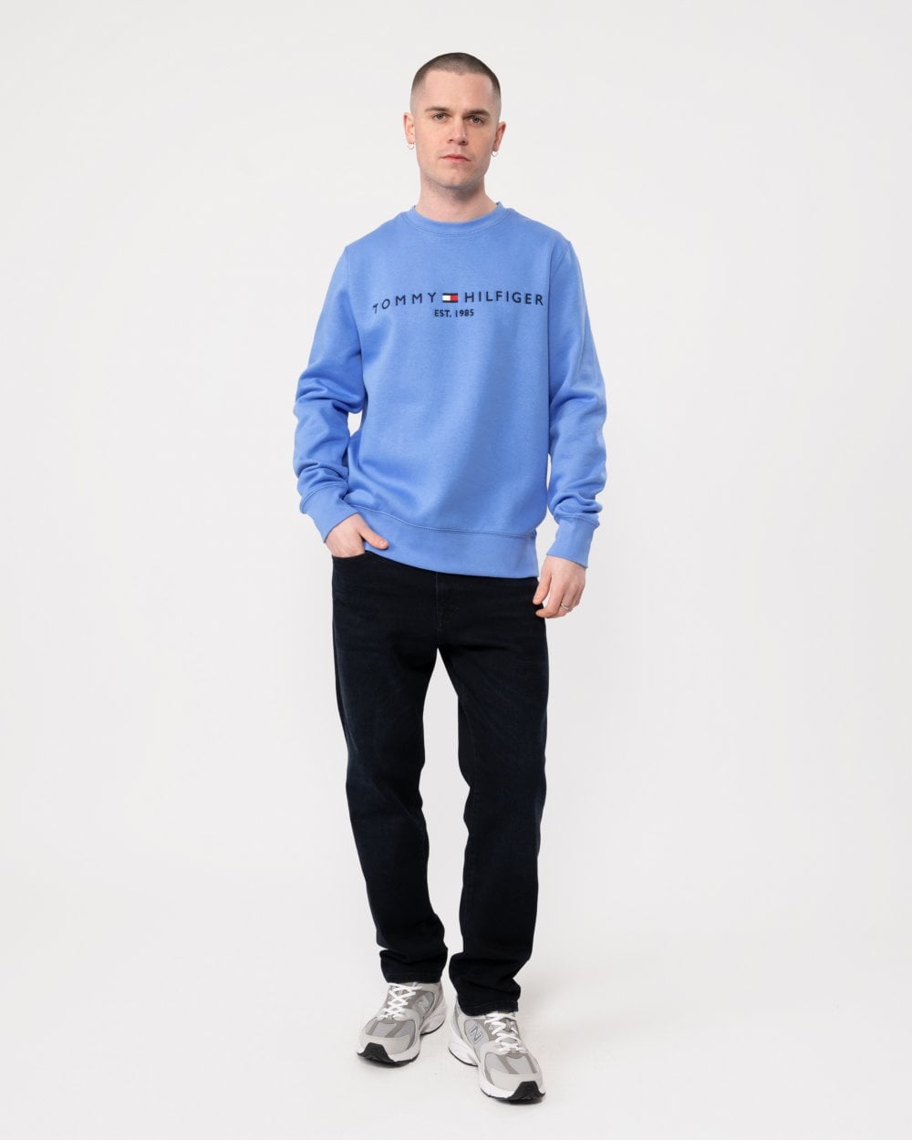 Tommy Hilfiger Tommy Logo Mens Sweatshirt - Blue Spell