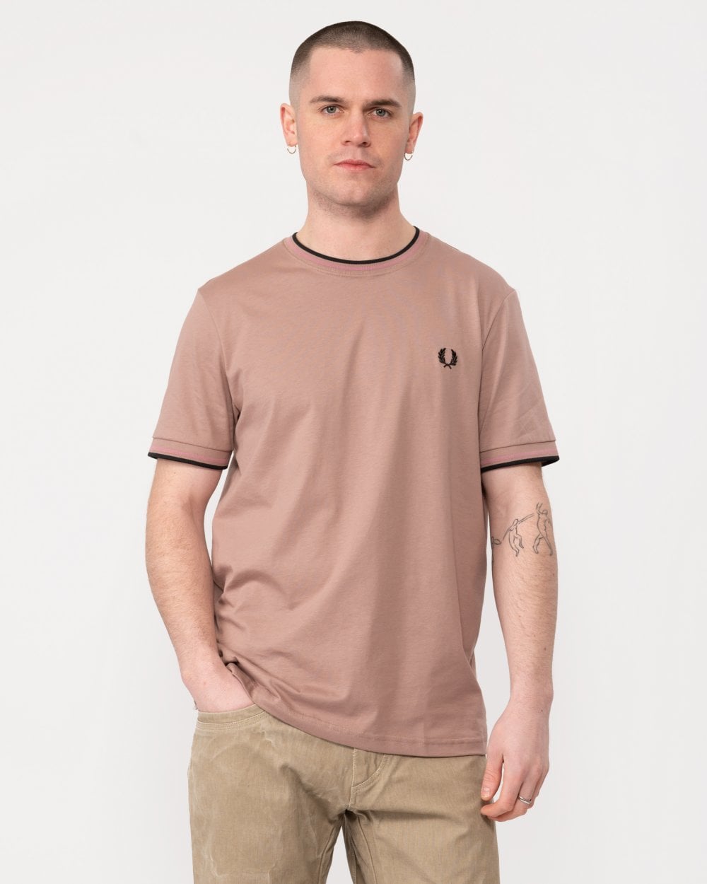 Fred Perry Mens Twin Tipped T-Shirt