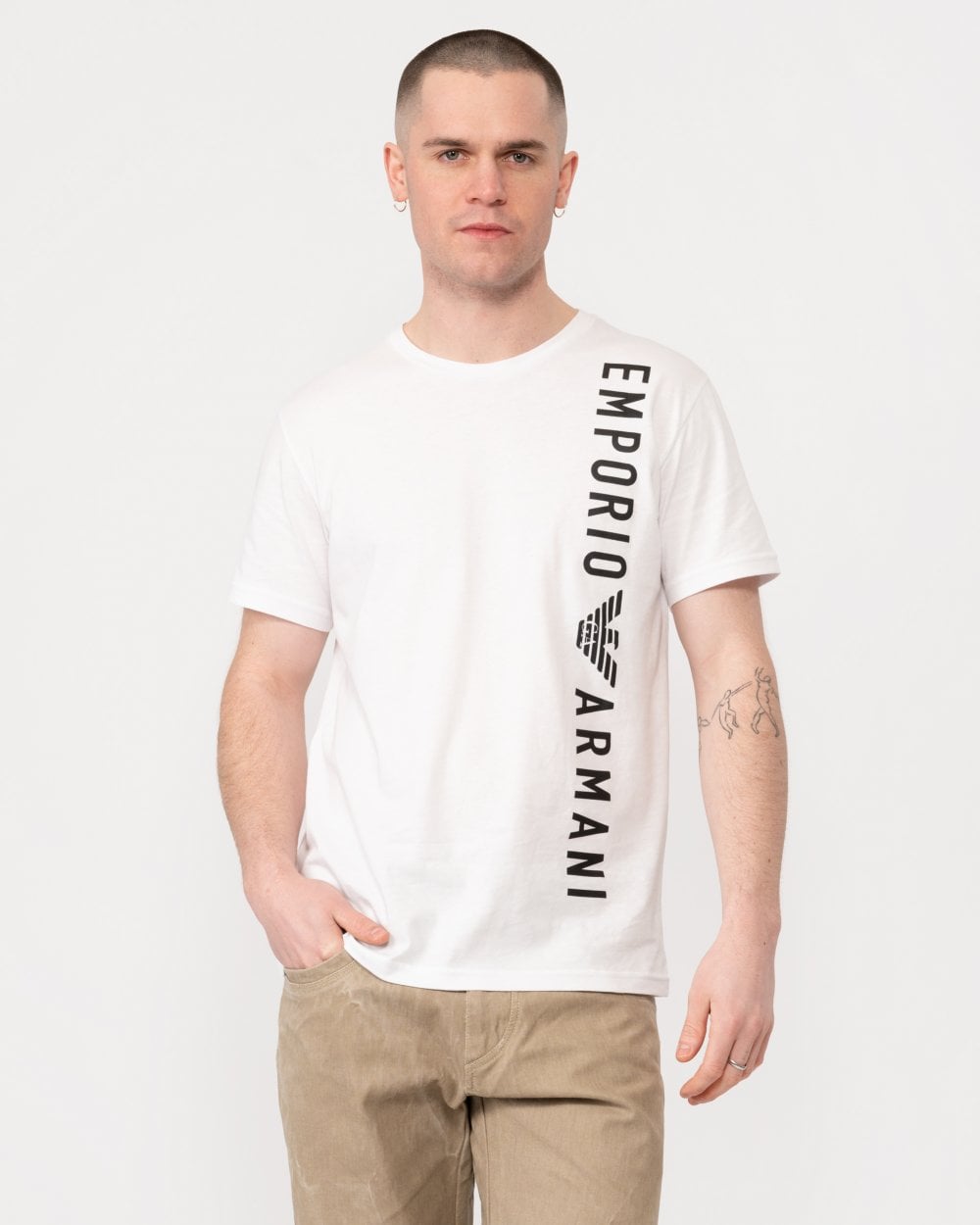Emporio Armani Mens Logoband Beach T-Shirt