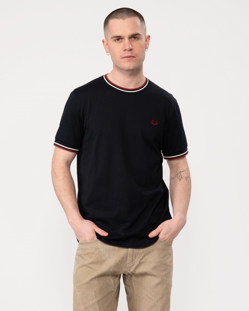 Fred Perry Mens Twin Tipped T-Shirt