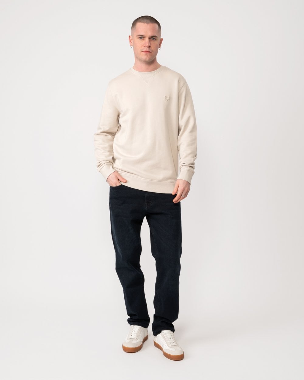 Lyle & Scott Tonal Eagle Mens Crew Neck Sweatshirt - W870 Cove