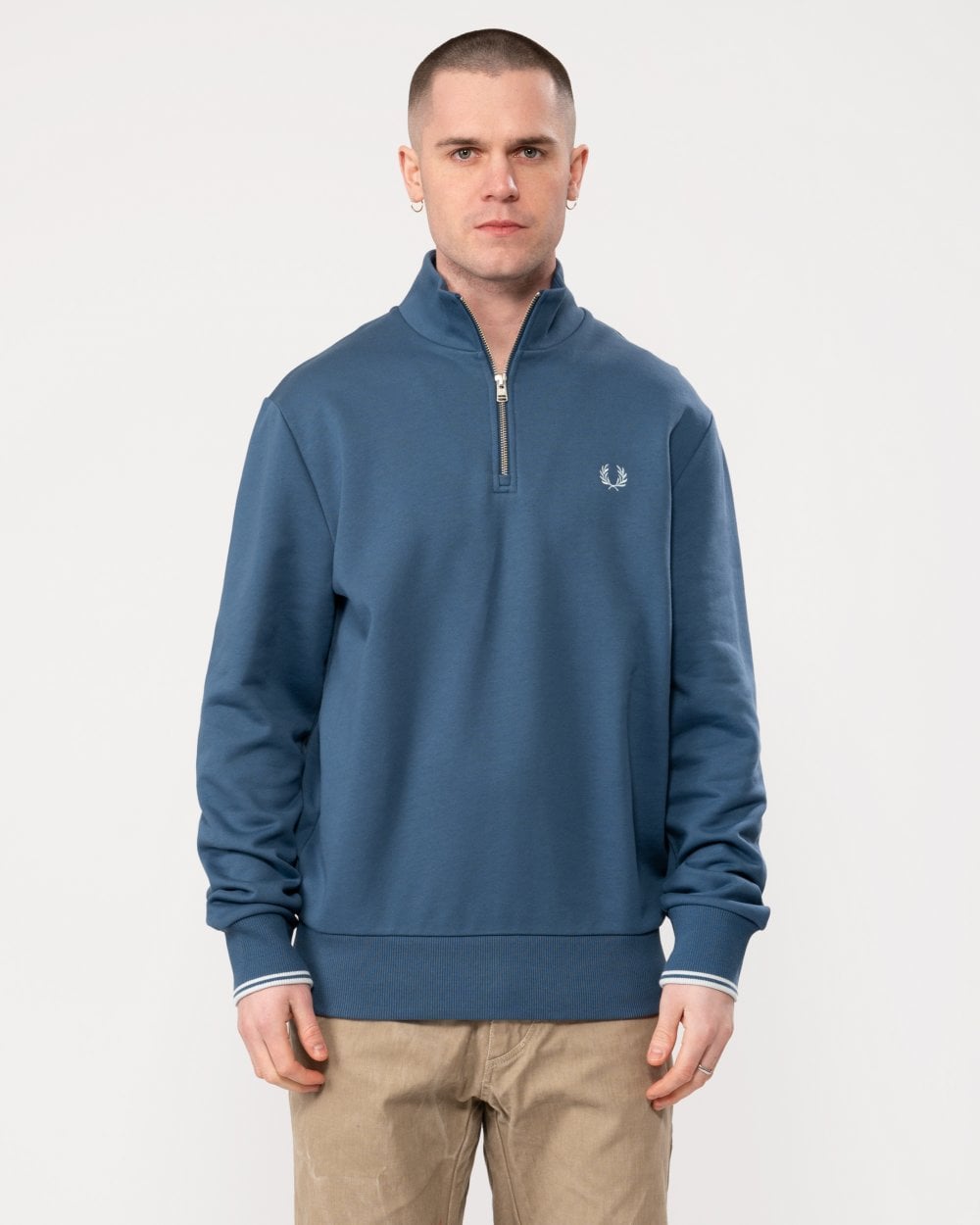 Fred Perry Mens Half Zip Sweatshirt