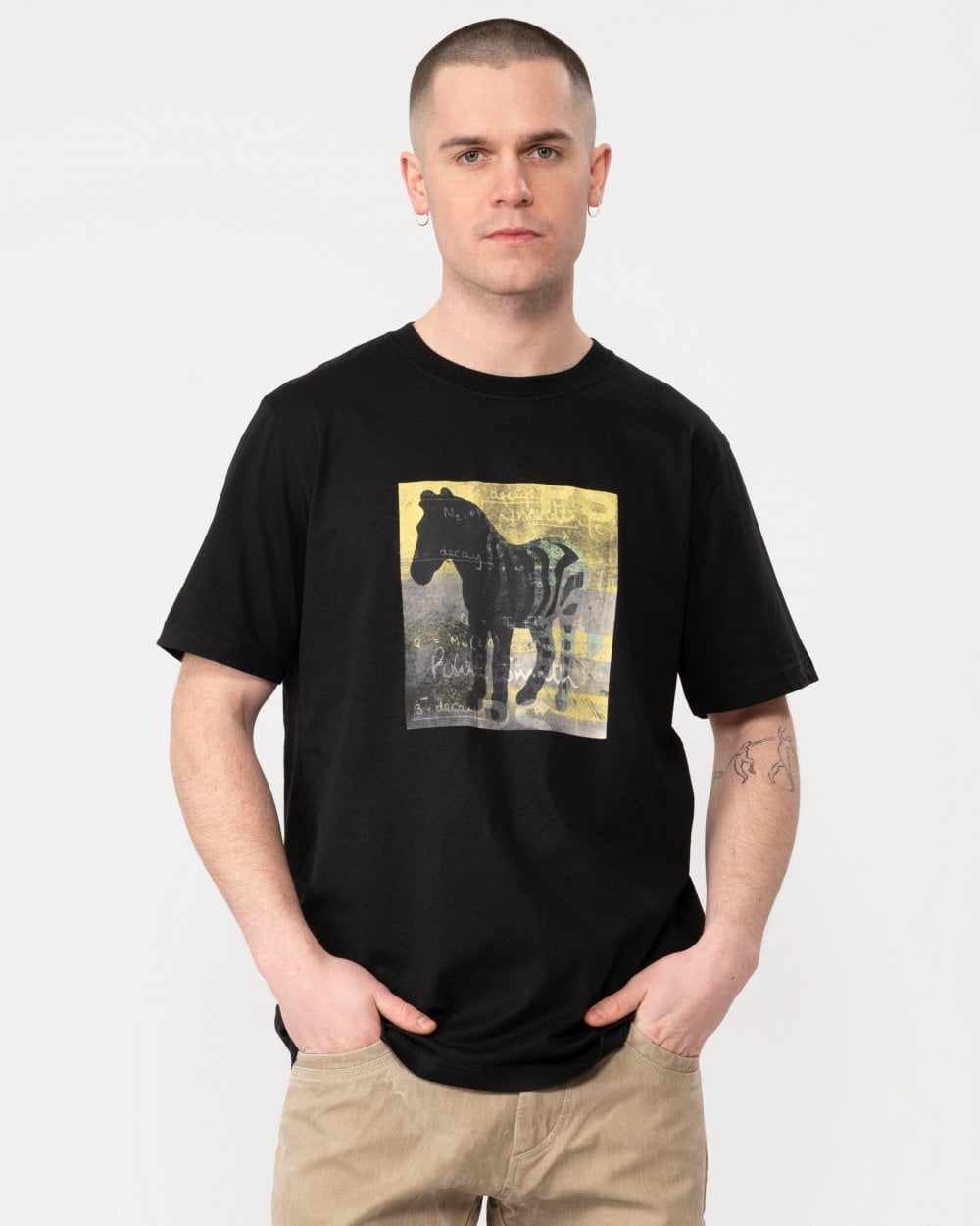 Paul Smith PS Paul Smith Mens Regular Fit Zebra Square T-Shirt