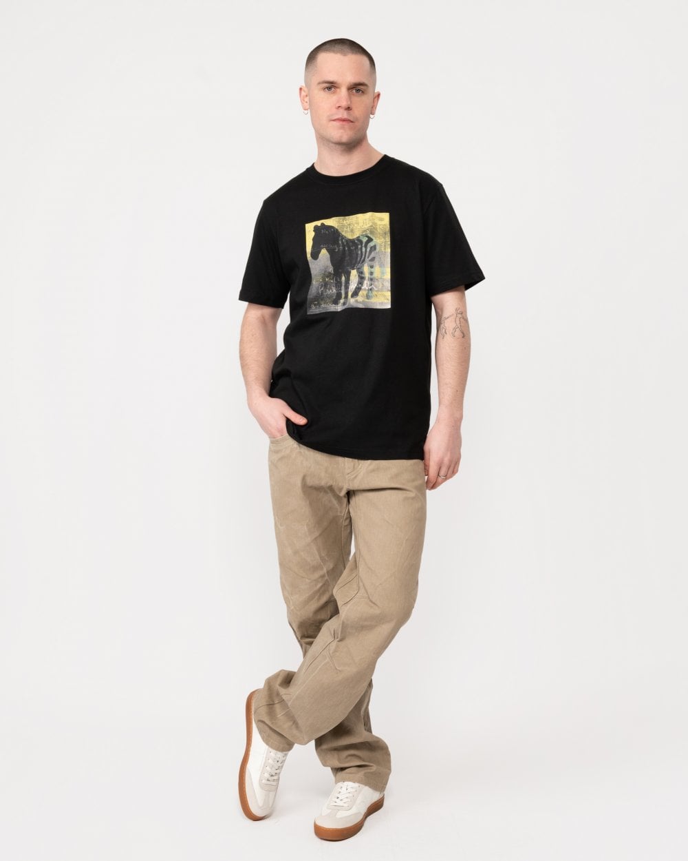 Paul Smith PS Paul Smith Mens Regular Fit Zebra Square T-Shirt