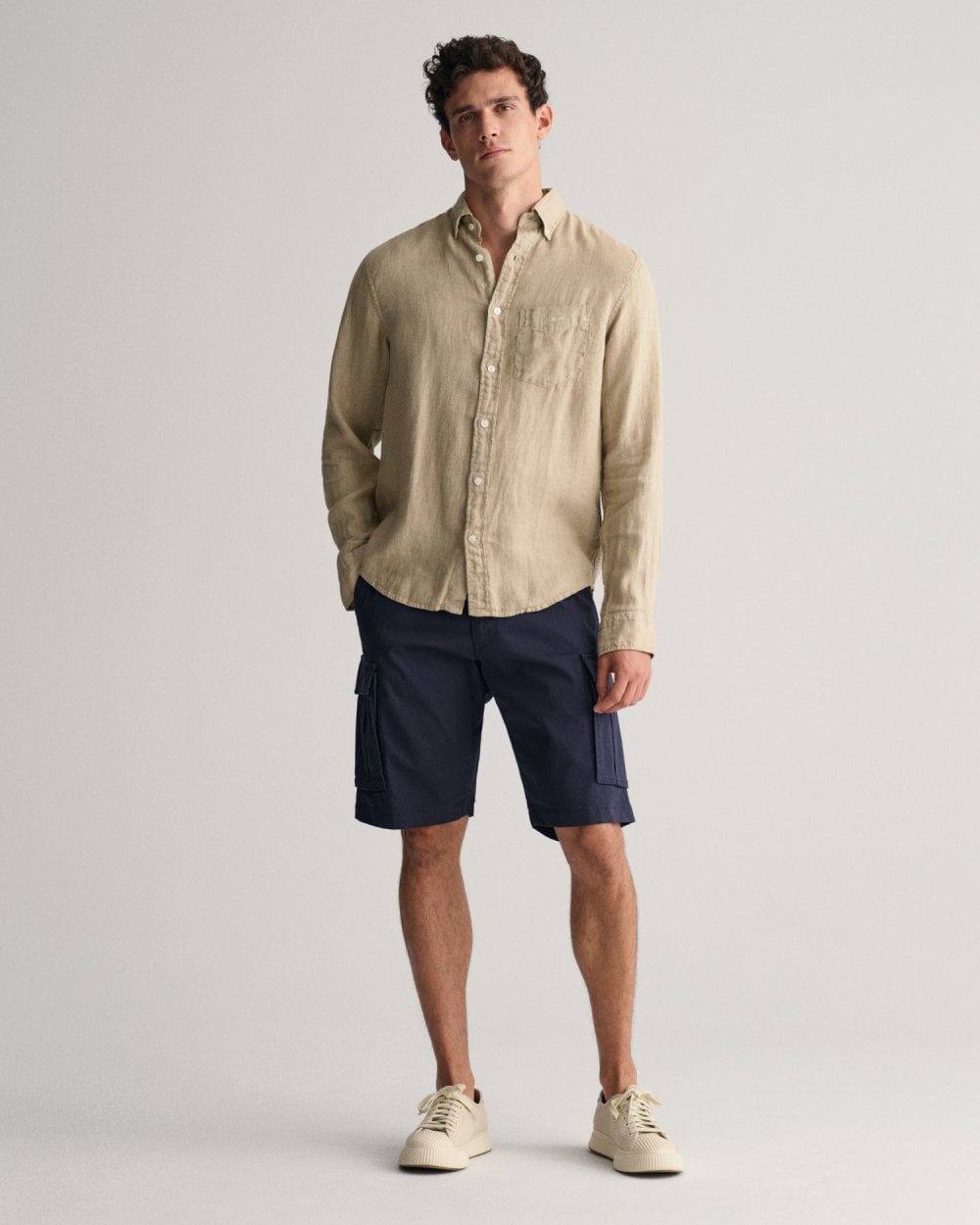 GANT Mens Relaxed Twill Cargo Shorts - 410 Marine
