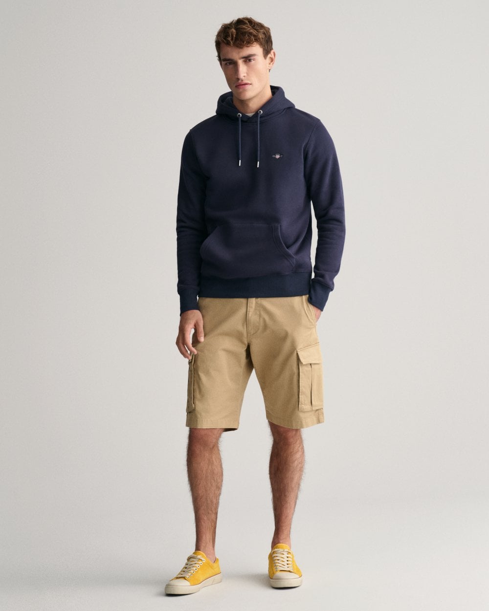 GANT Mens Relaxed Twill Cargo Shorts - 248 Dark Khaki