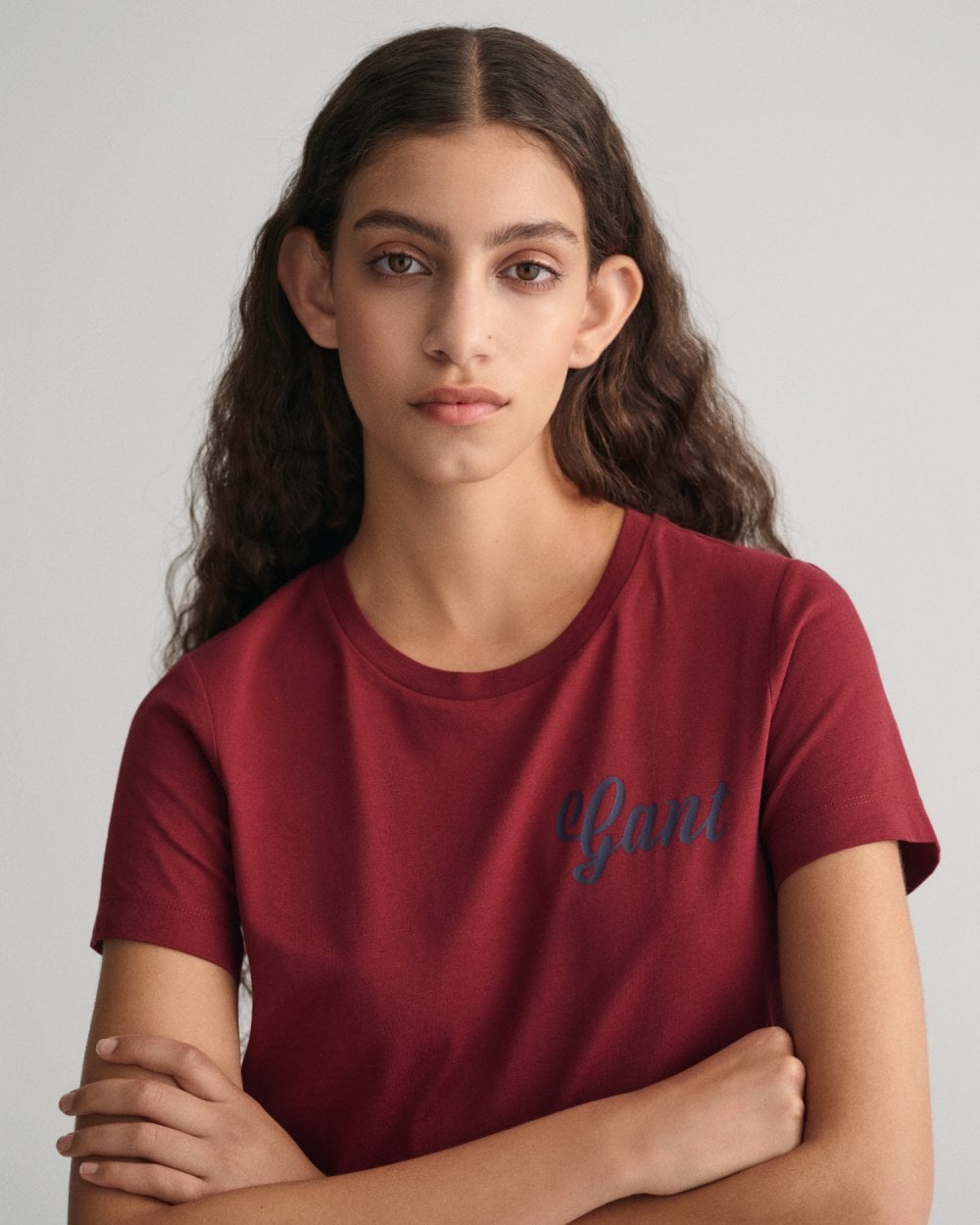 GANT Womens Regular Fit Script Logo T-Shirt