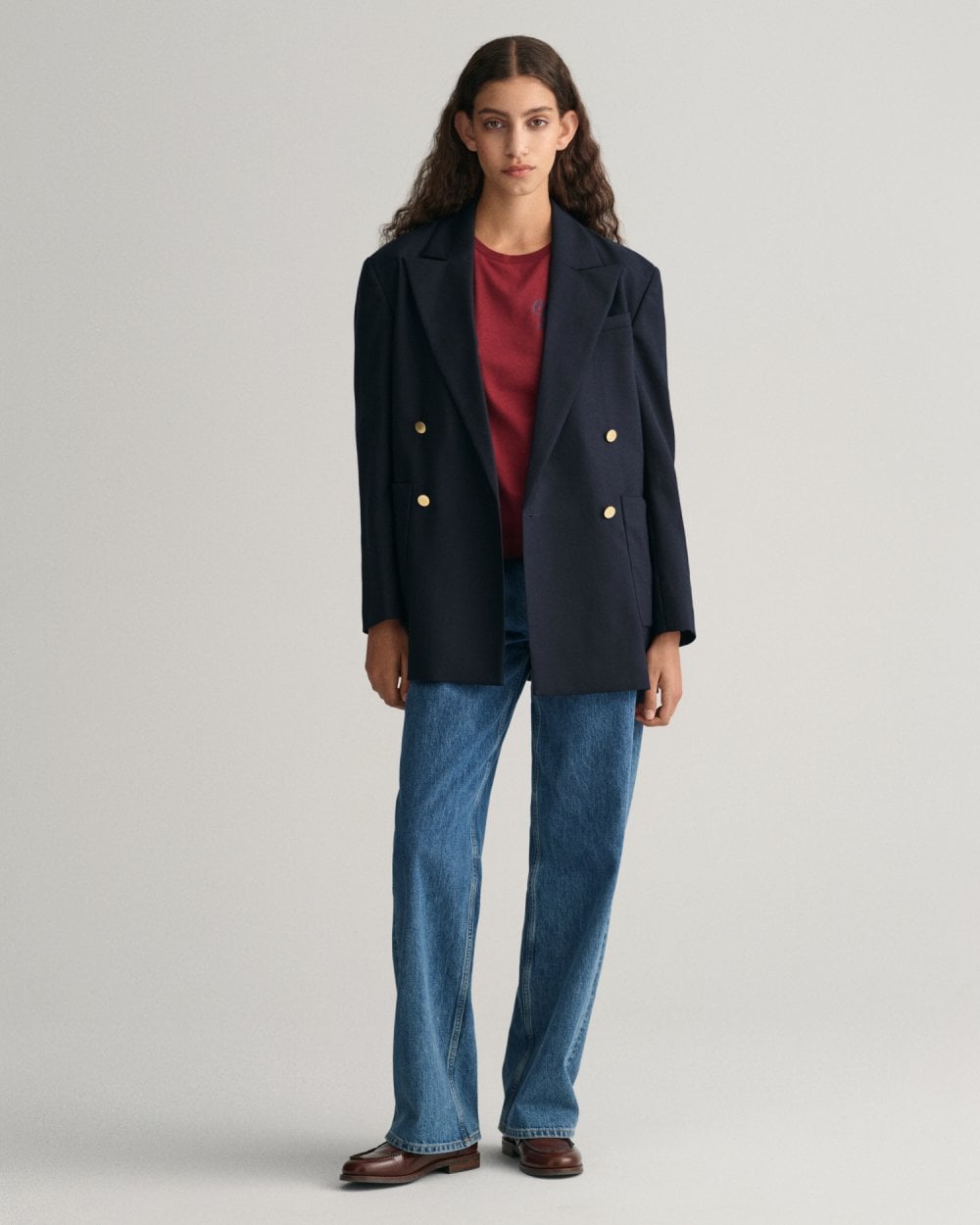 GANT Womens Regular Fit Script Logo T-Shirt