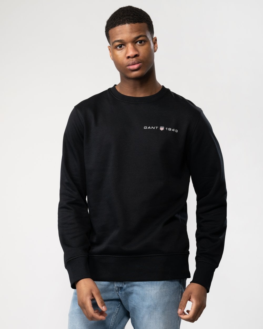 GANT Mens Printed Graphic Crew Neck Sweatshirt