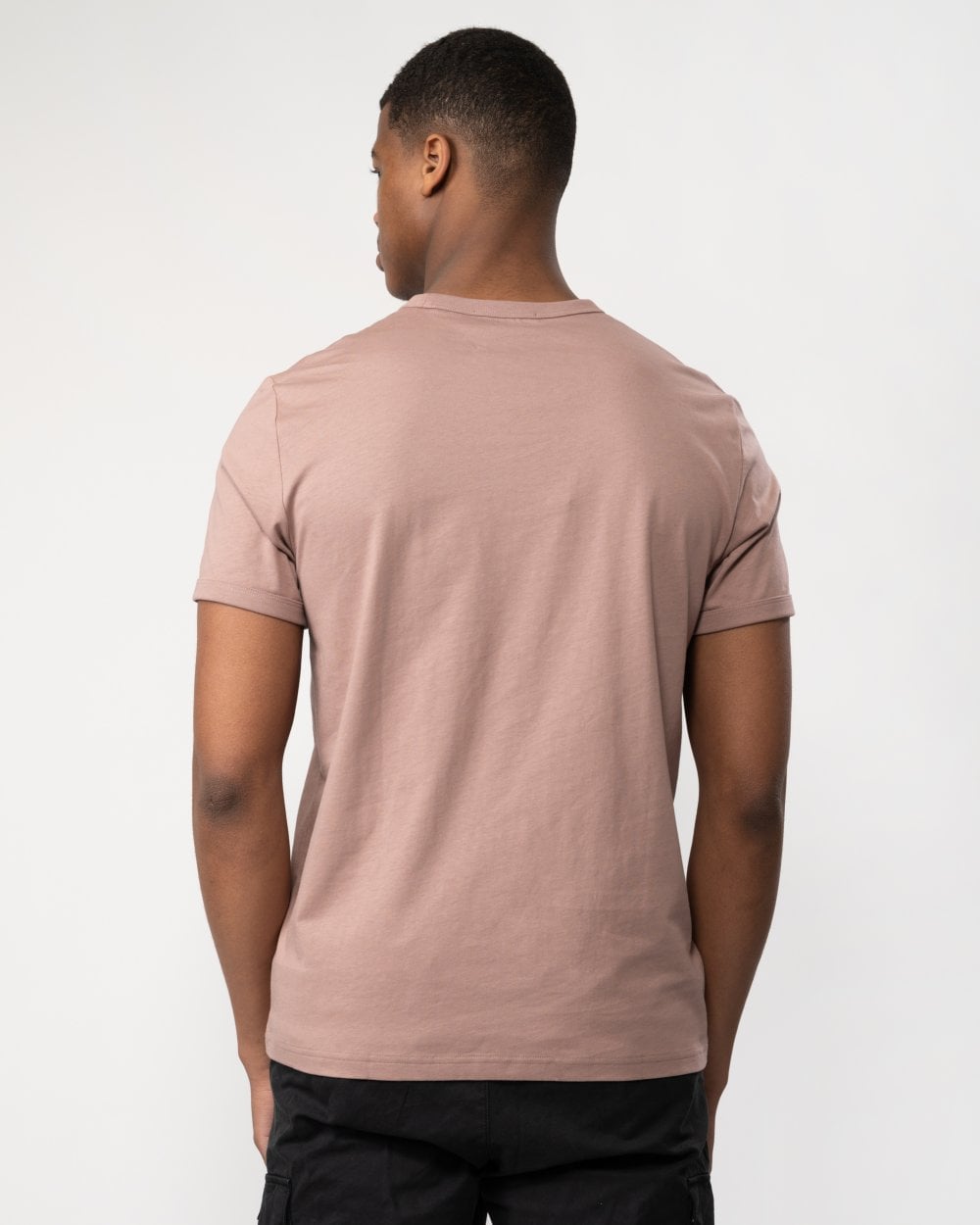 Fred Perry Mens Ringer T-Shirt - Dark Pink/Black V05