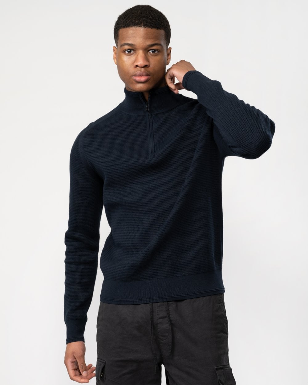 Belstaff Cole Mens Quarter Zip Jumper