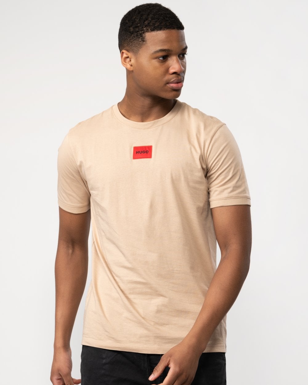 HUGO Diragolino212 Label Logo Mens T-Shirt