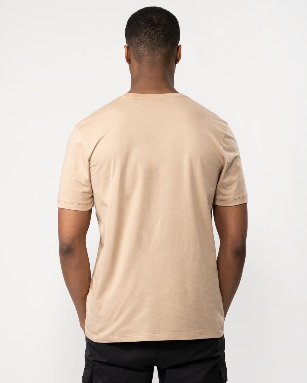 HUGO Diragolino212 Label Logo Mens T-Shirt - Medium Beige 267