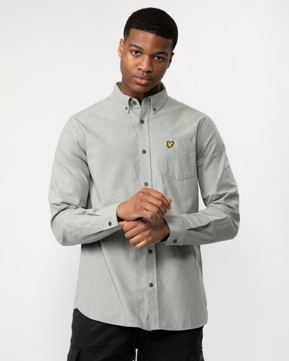 Lyle & Scott Cotton Linen Mens Button Down Shirt