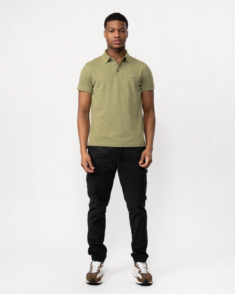 Tommy Hilfiger Core 1985 Slim Mens Polo Shirt - Faded Olive